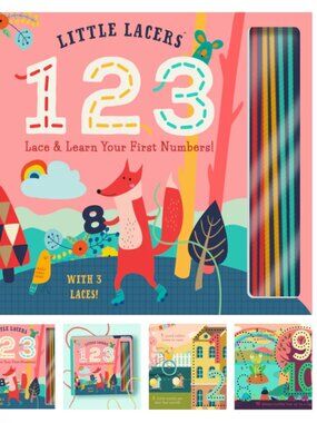 NWT ABRAMS BOOKS Little Lacers 123 - Kids Learning Book